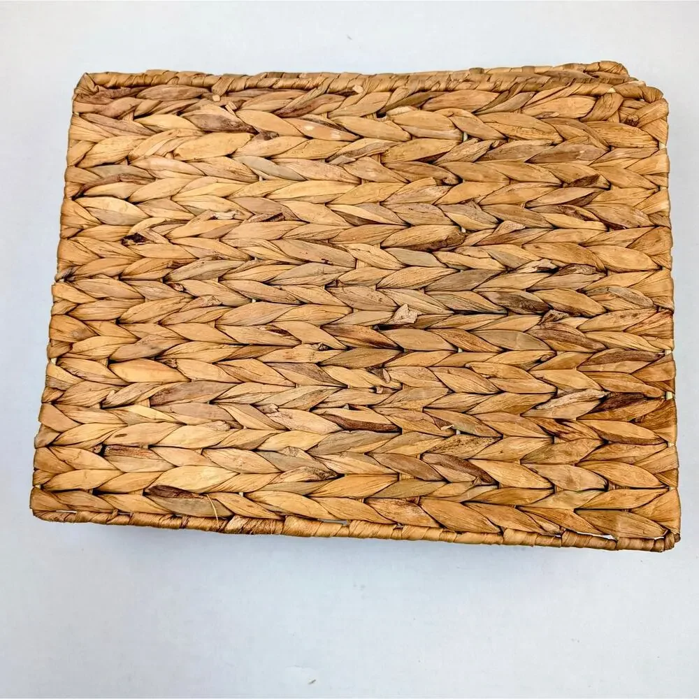 Set of 6 Natural Woven Fiber Rectangular Placemats Rustic Boho Table Mats